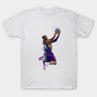 NBA Basketball Painting Canvas print, Drawing Basketball Players T-Shirt